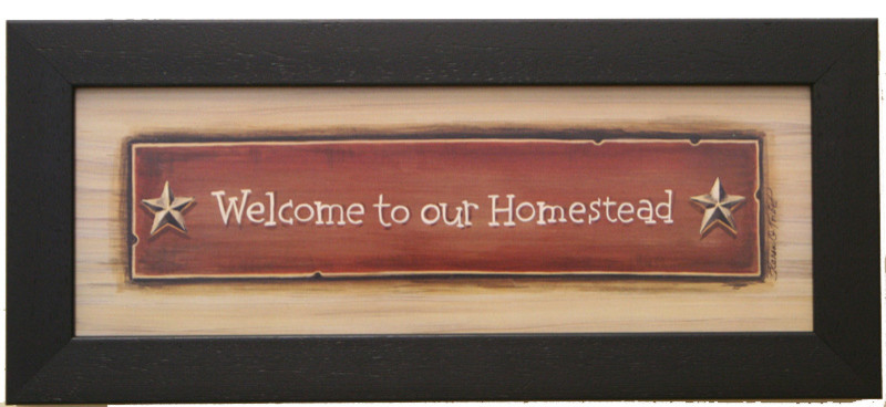 Welcome To Our Homestead Rustic Western Welcome Sign