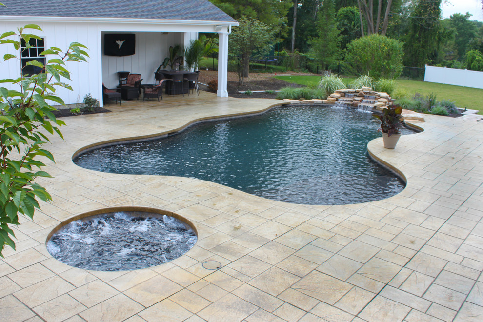 Pool - rustic pool idea in Boston