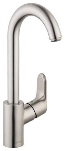 Hansgrohe 04507 Focus High-Arc Bar Faucet - Steel Optik