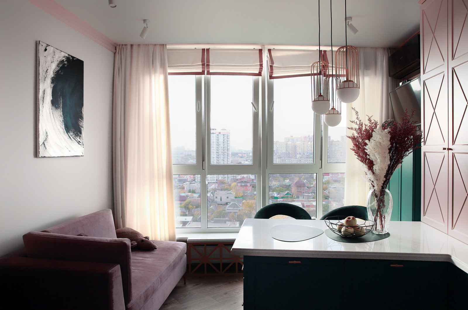 Розовый рассвет фото