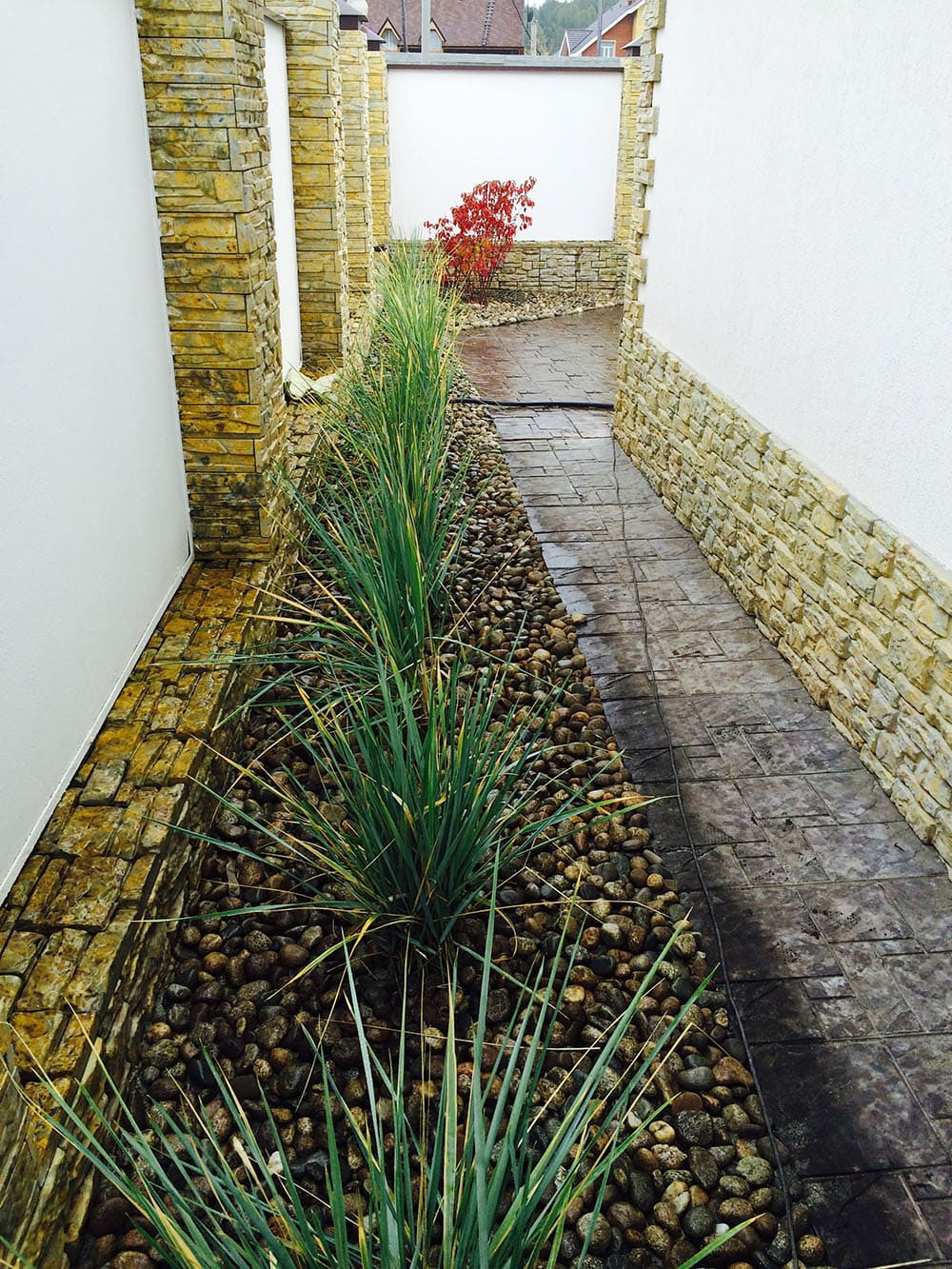 Мощение галькой