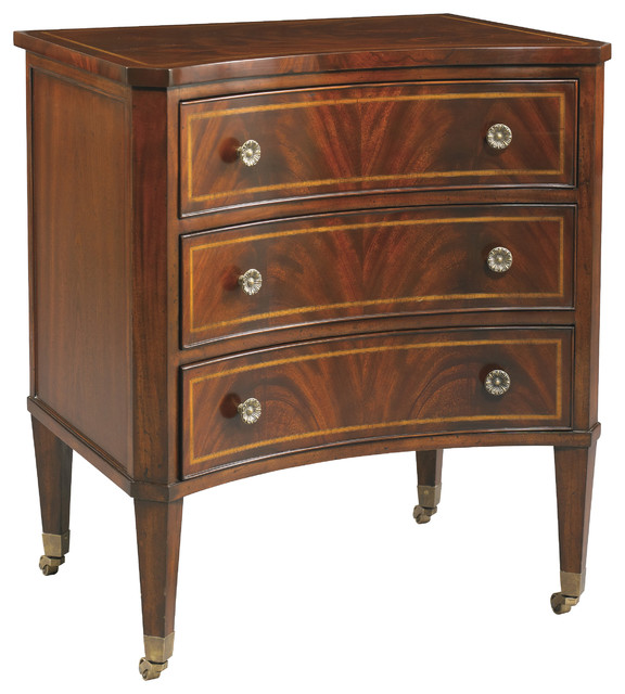 Hickory White Concave Night Stand 89571 Traditional Nightstands