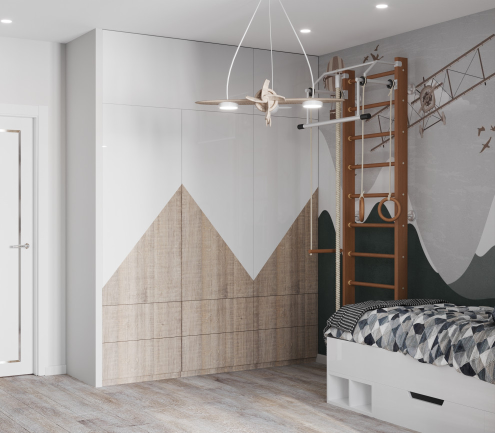 Проект 2х комнатной квартиры для молодой пары с детской для мальчика на вырост