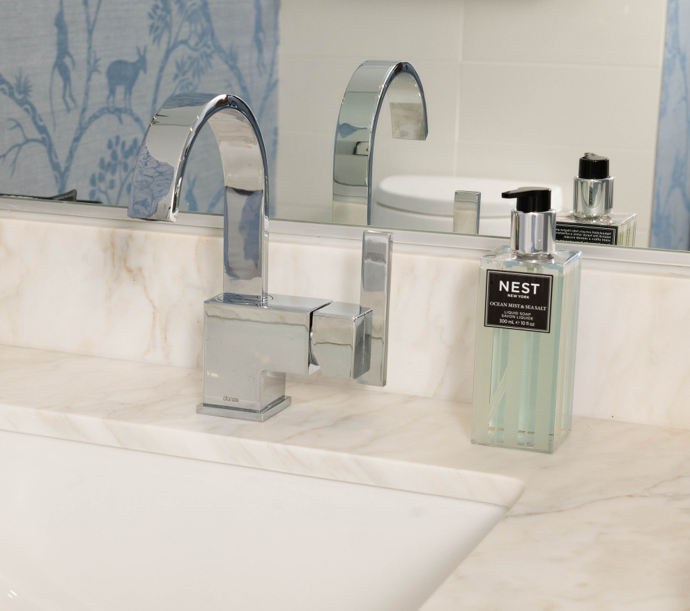 Uptown Condo Renovation and Furnishing - Contemporary - Powder Room ...