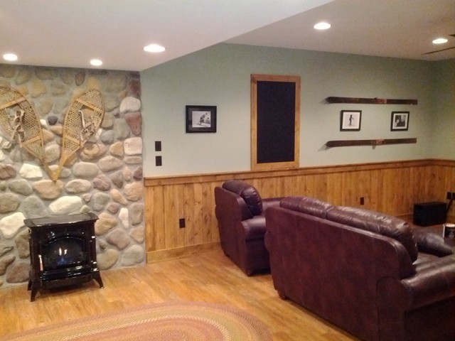 rustic basement basement