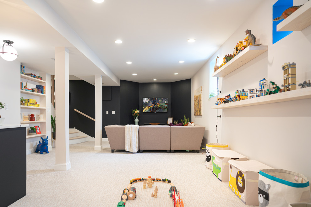 Pensacola Basement Renovation - Modern - Basement - Chicago - by ADINA ...