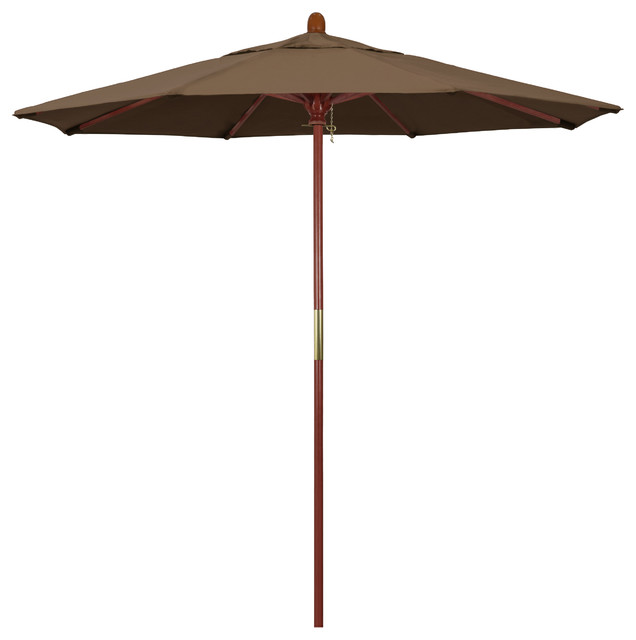 7.5' Wood Umbrella, Cocoa