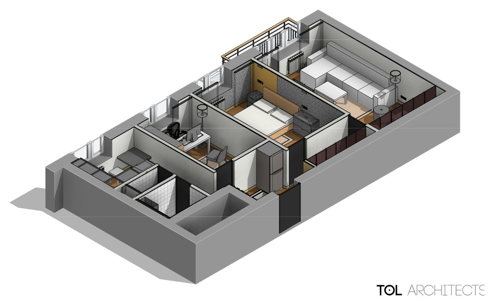 Трёхкомнатная квартира для молодой семьи на востоке Москвы.