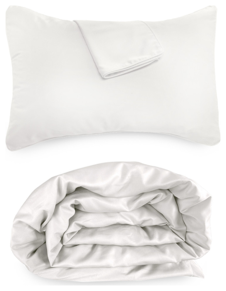 BedVoyage Luxury 100 Rayon Viscose Bamboo Duvet Cover With Shams, 3