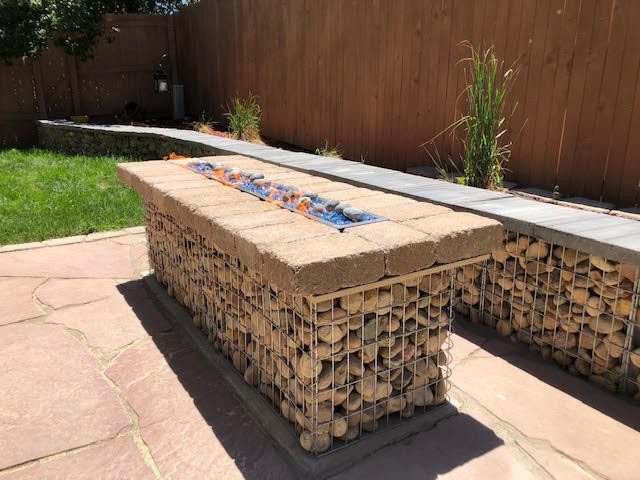 Gabion Fire Pit & Retaining Wall