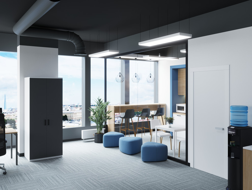 Интерьер офиса компании "ВЕЗА" в бизнес-центре Neboplaza в г. Екатеринбурге