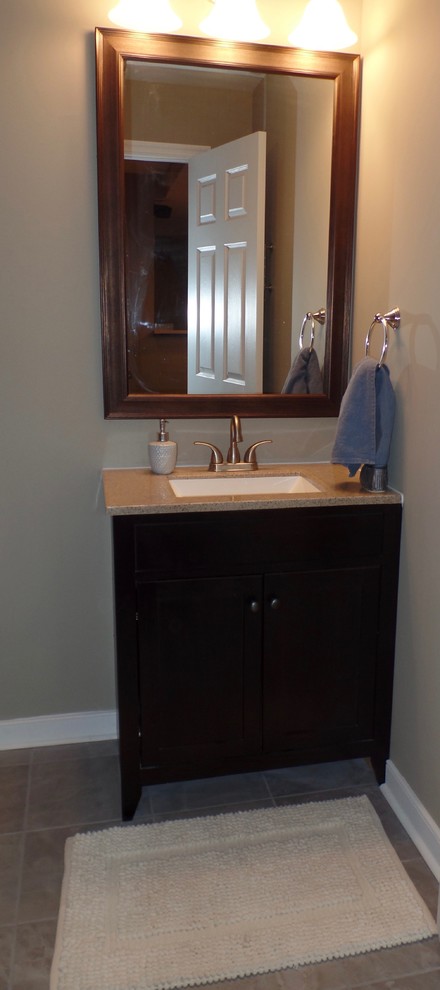 This is an example of a transitional powder room in DC Metro.