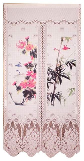 Chinese Style Valances Floral Window Valances Door Curtain