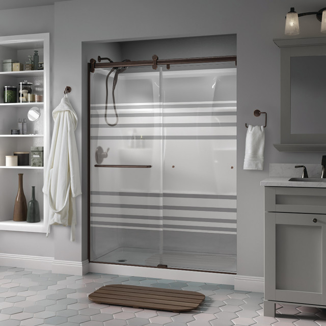 Delta SD3957030 Classic 60" Sliding Frameless Shower Door