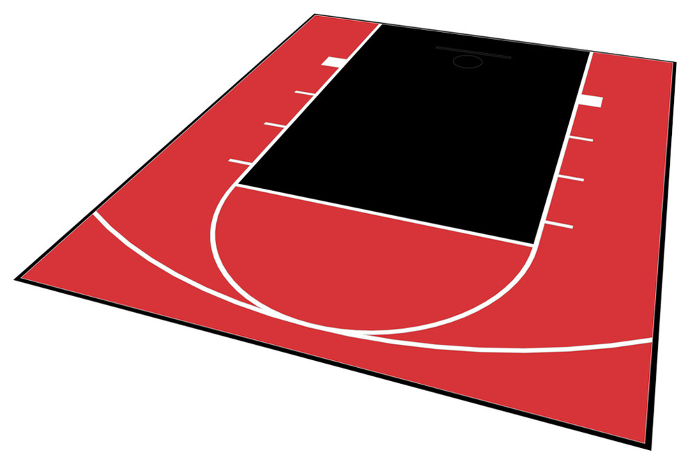 Outdoor Basketball Half Court Kit 20ft x 24ft Lines and Edges Included
