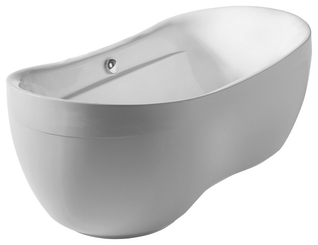 Oval Double Ended Freestanding Bathtub - Contemporary - Bathtubs - by