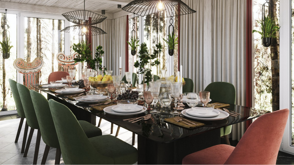 Дом в сосновом бору. Дизайн-проект трёхэтажного частного дома. Пермь