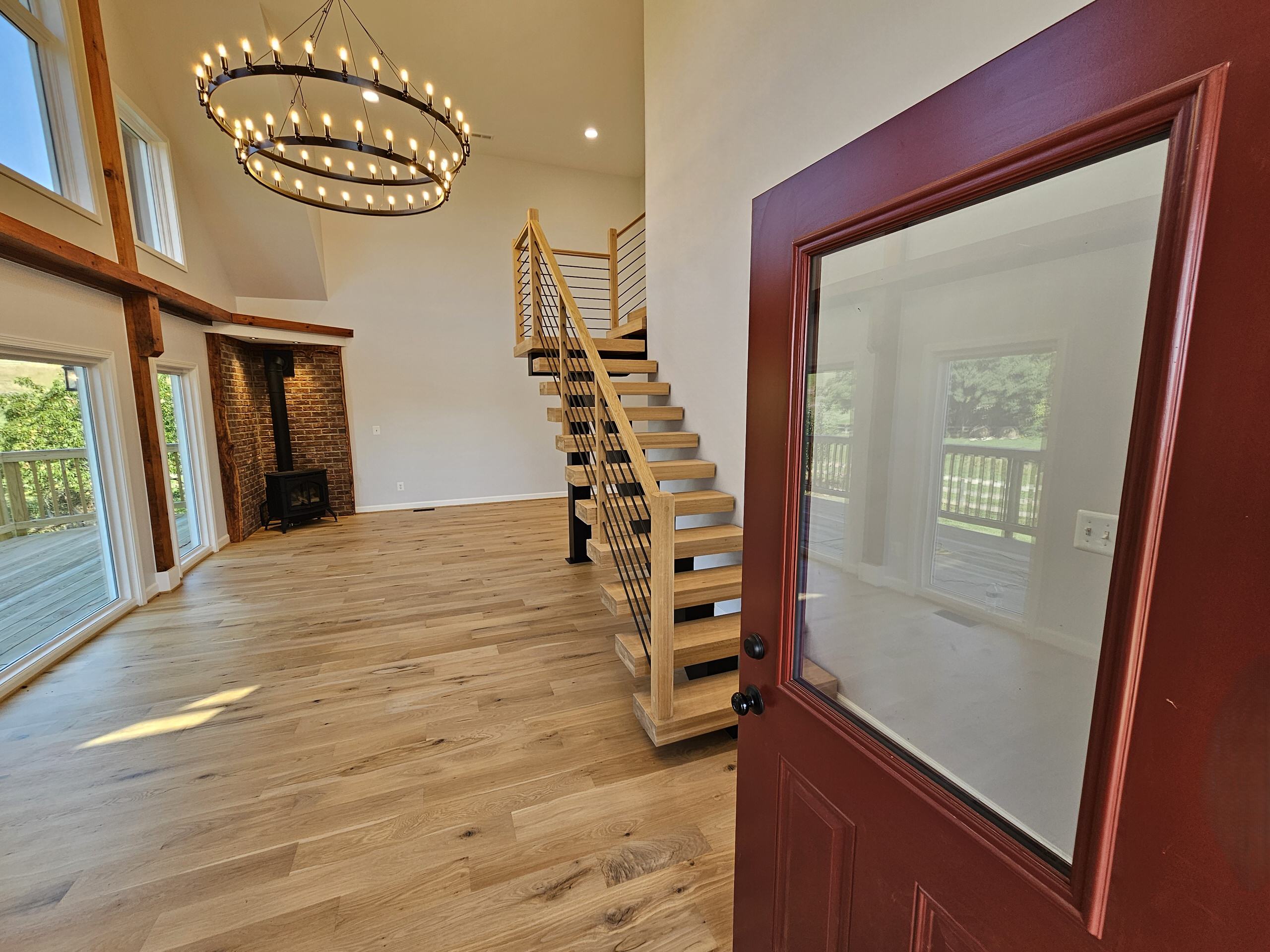123_Modern Meets Rustic Farmhouse Staircase, Leesburg, VA 20175