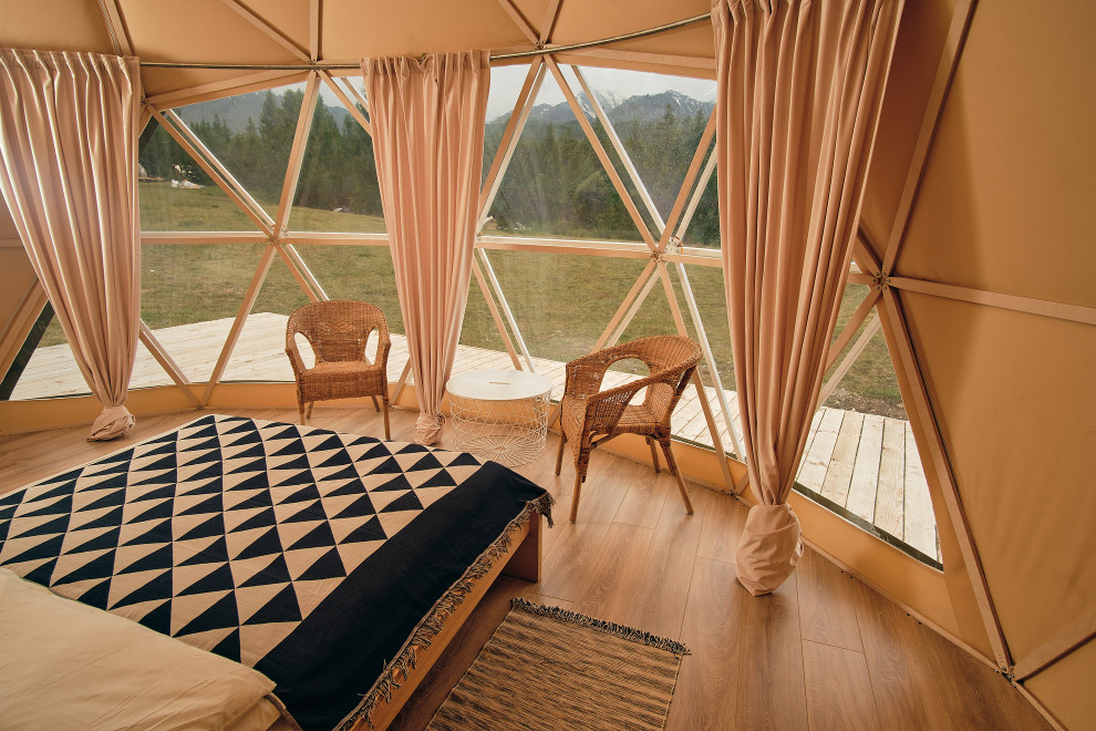 Оформление номеров эко-отеля Мир Алтай