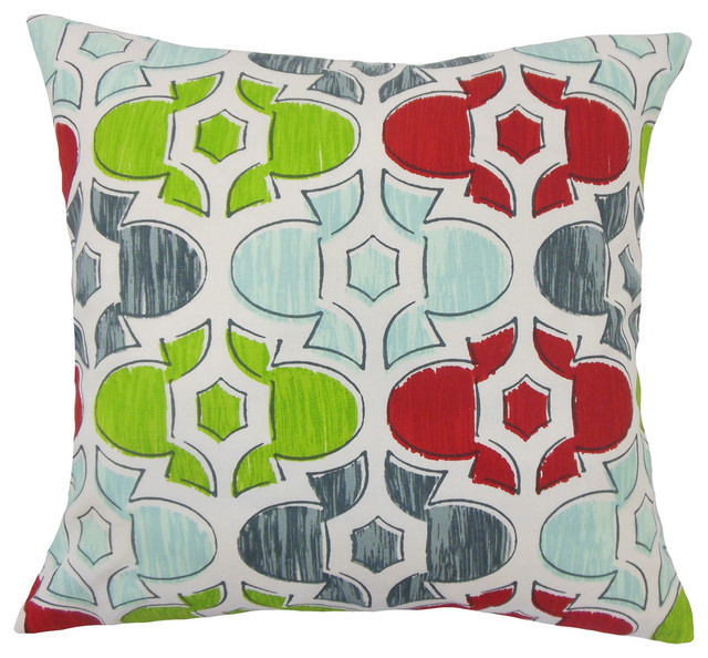 The Pillow Collection Bhayva Geometric Bedding Sham Florence Queen//20 x 30