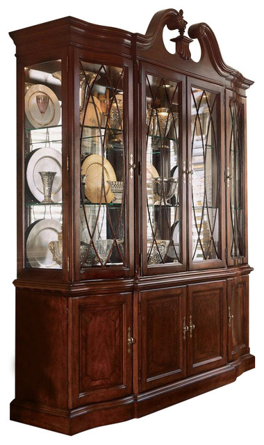 American Drew Cherry Grove Breakfront China Cabinet American Drew Cherry Grove Breakfront China Cabinet