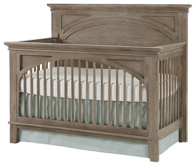 Westwood Design Leland Traditional Wood Convertible Crib in Sandwash Gray