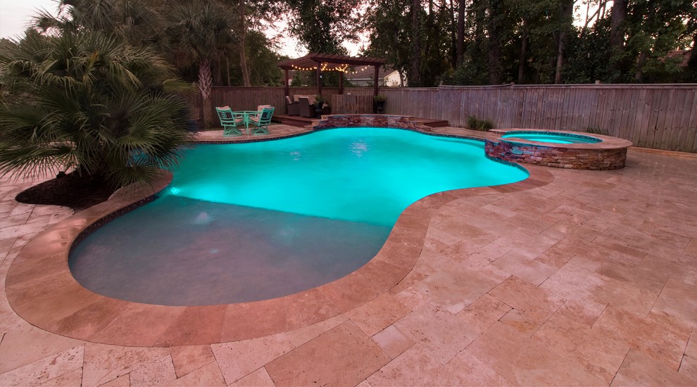 Inspiration for a mediterranean pool in Charleston.