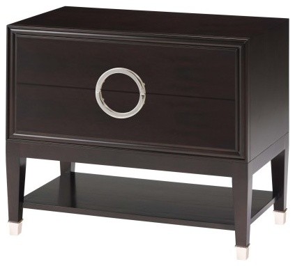 Mid-Century Modern Wood Night Table - Transitional - Nightstands And
