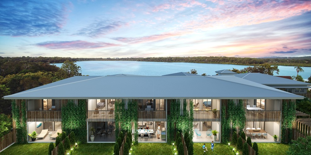 Design ideas for a contemporary exterior in Sunshine Coast.