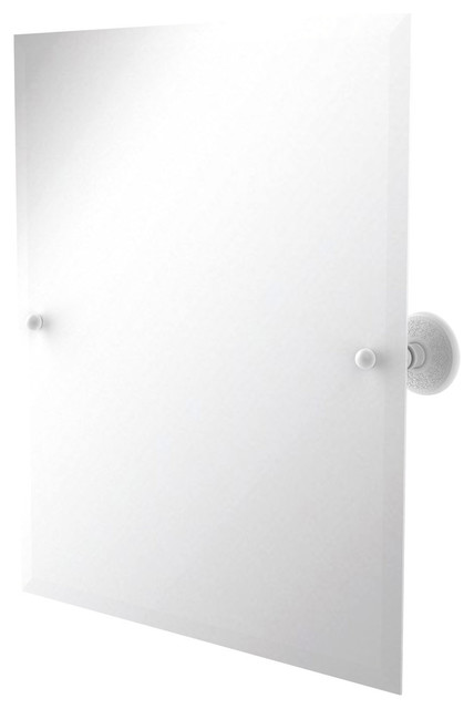 Frameless Rectangular Tilt Mirror With Beveled Edge Traditional Frameless Rectangular Tilt Mirror With