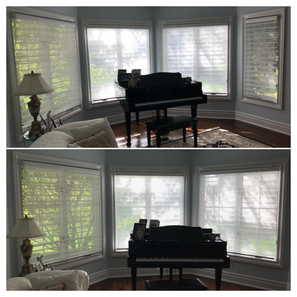 Silhouette 4" Shadings; Color: Quartette Bright White - Music Room