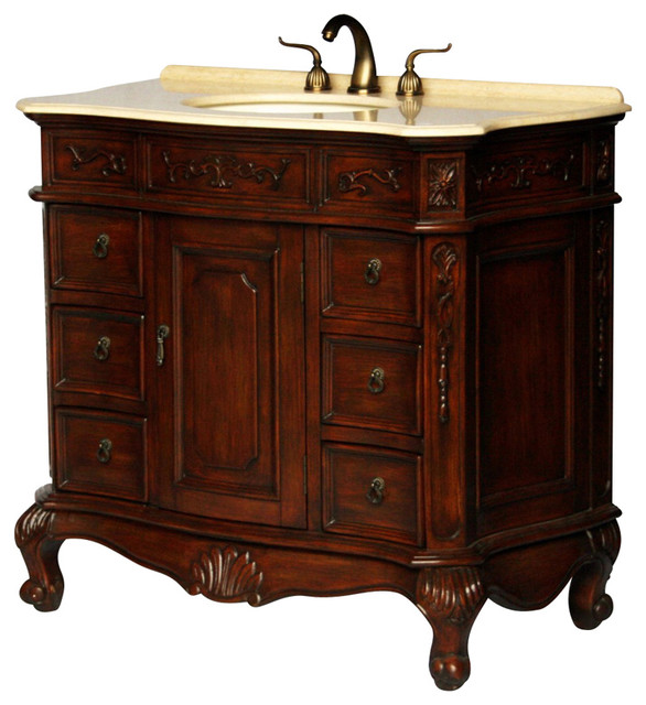 40" Antique Style Single Sink Bathroom Vanity Model 4000-BE - Victorian ...