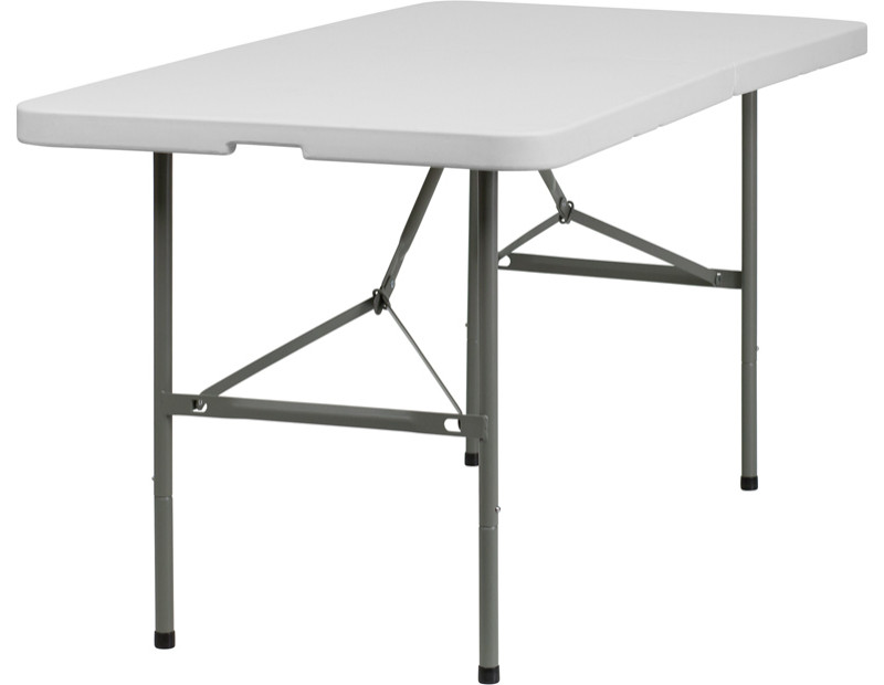 30x60 White BiFold Table Contemporary Folding Tables by Beyond