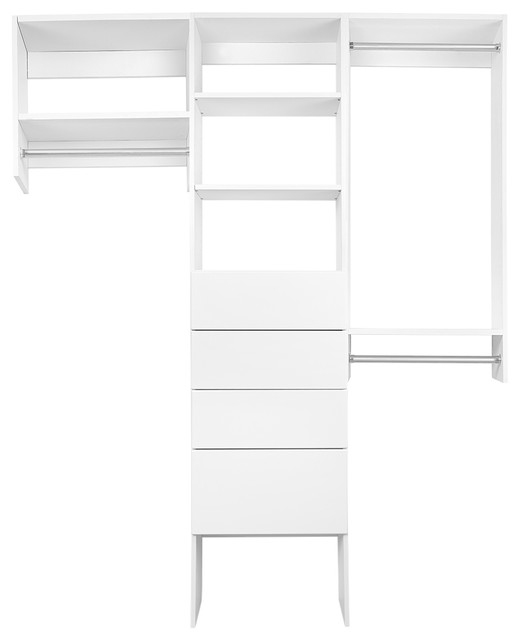 5 1 2 X27 Bi Level Hanging Modular Closet Organizer With Modular Closet Organizer 5 1 2 Bi Level Hanging With Drawers