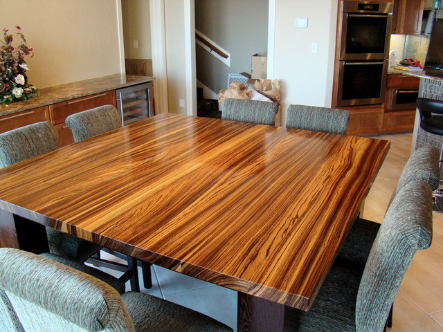 Zebrawood Wenge Table By Devos Woodworking Modern Dining
