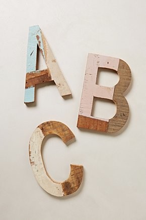 Reclaimed Wood Block Letters