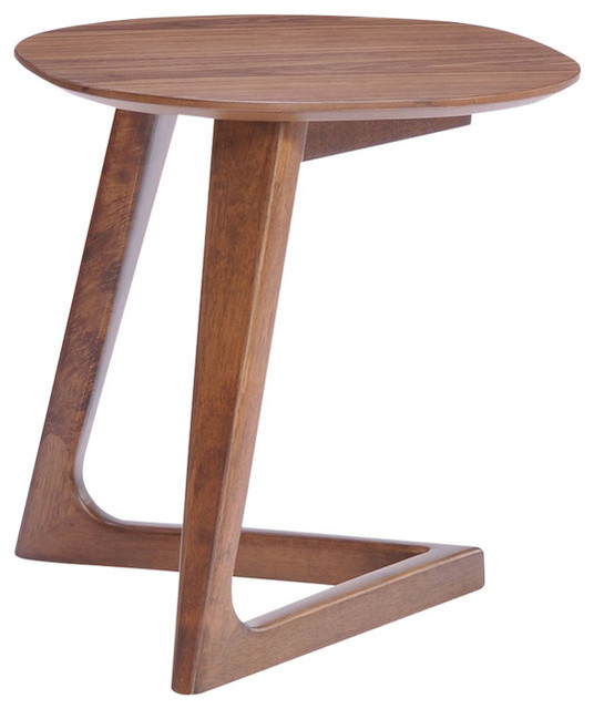 Modrest Jett Modern Walnut End Table Midcentury Side Tables And End Tables By Modern Miami Furniture