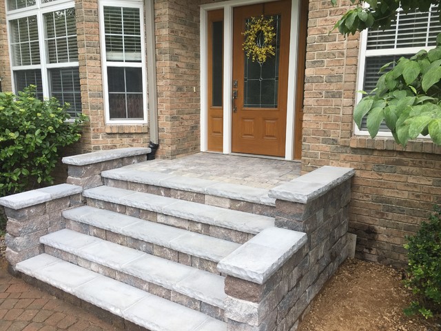 Landscape Front Entry Door Steps Grand Rapids Mi