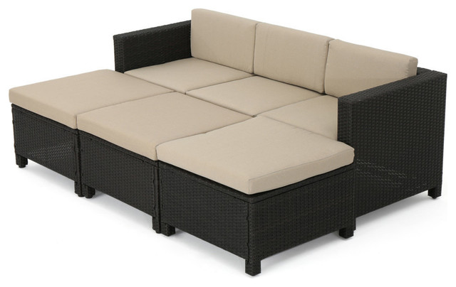 Gdf Studio Pueblo Outdoor Wicker Daybed Set With Water Resistant Gdf Studio Pueblo Outdoor Wicker Daybed