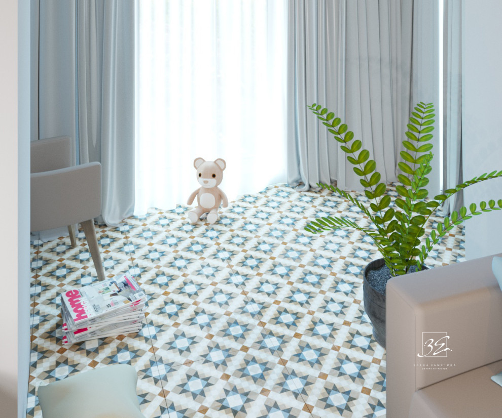 Двухкомнатная квартира-студия 45 кв.м в ЖК "SCANDIS" в современном стиле