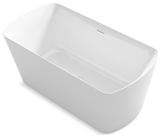 Kohler K-26079 Irvine 59" x 29-1/2" Acrylic Soaking Tub - Contemporary ...