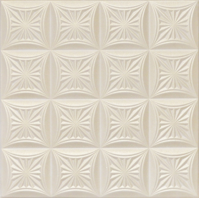 DIY Glue Up White Decorative Ceiling Tiles R40W 8pcs Bundle 