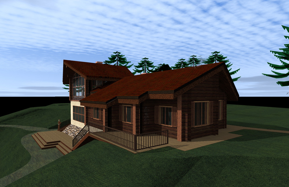 Мещера. Домики на склоне.