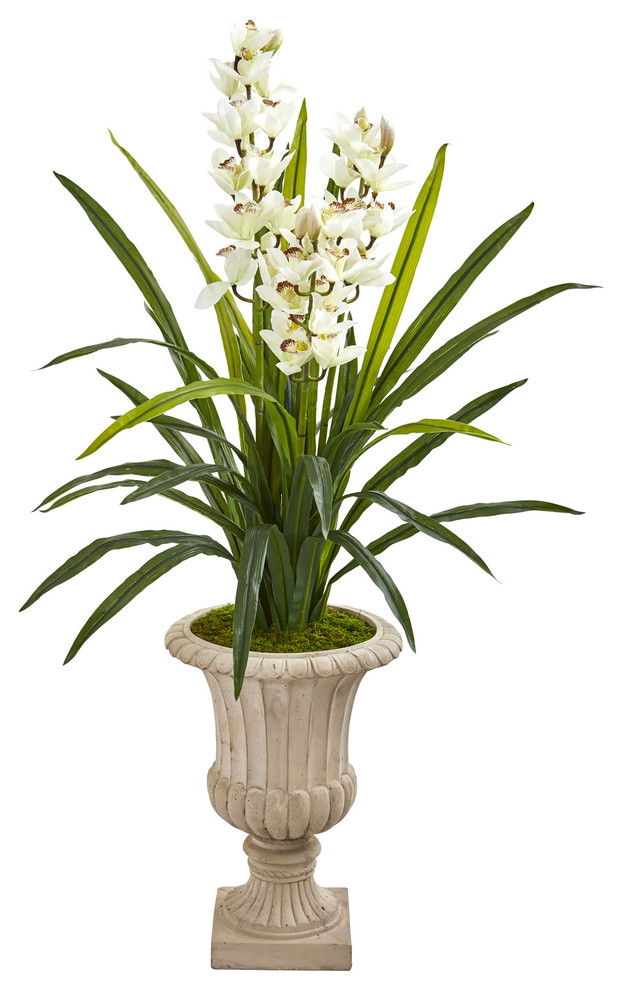56 Cymbidium Orchid Artificial Plant In Urn Traditional Artificial Flower Arrangements By Nearly Natural Inc,Coin Shops In Las Vegas