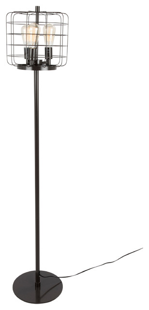 metal cage floor lamp