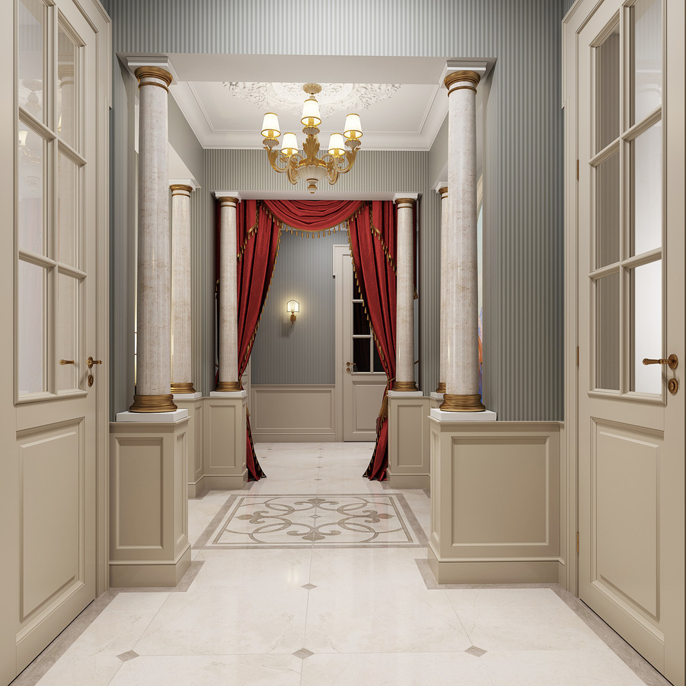 Прихожая в стиле легкой классики
