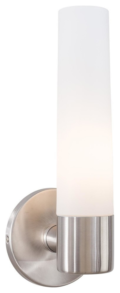 George Kovacs Saber 1-Light Wall Sconce P5041-144, Brushed Stainless Steel