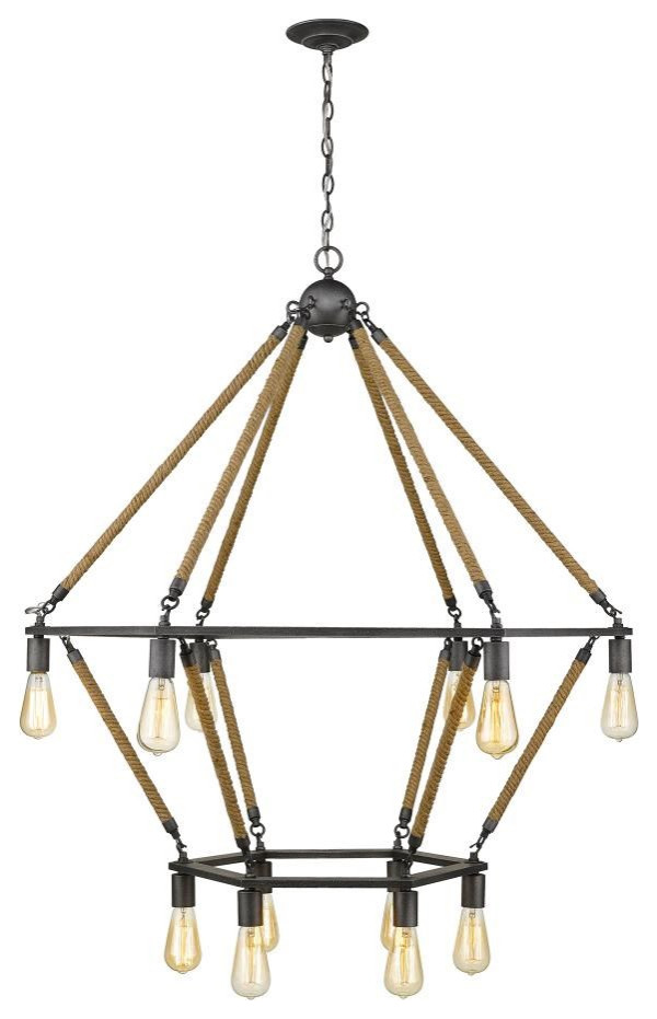 Acclaim Holden 12-Light Chandelier IN10056AGY - Antique Gray