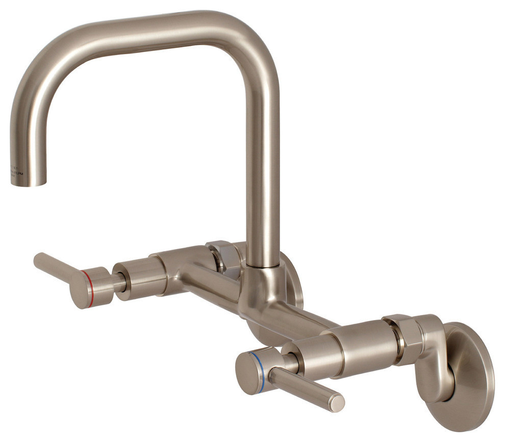 Kingston Brass TwoHandle Wall Mount Kitchen Faucet, 611/16" in Spout
