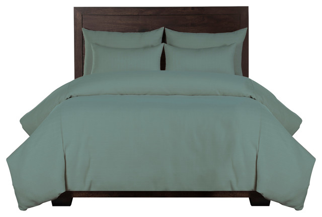 Siscovers Belfast Teal Duvet Set Contemporary Duvet Covers And